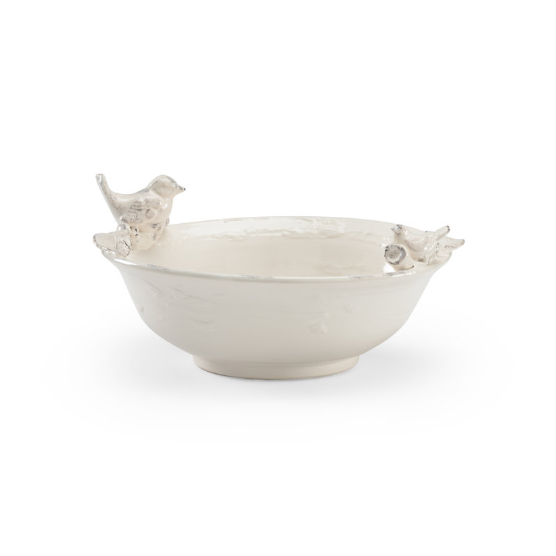 Wildwood Ceramic Oval Decorative Bowl in White Wayfair.ca
